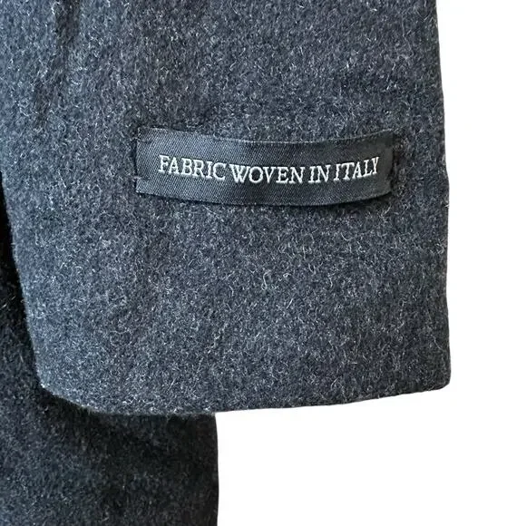 Claiborne Outerwear Men’s Italian Wool Blend Coat Overcoat Jacket Black Large